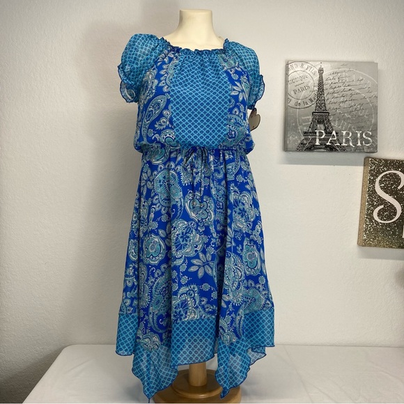 Speechless | Blue Sun Dress size 16 paisley print - Picture 12 of 13